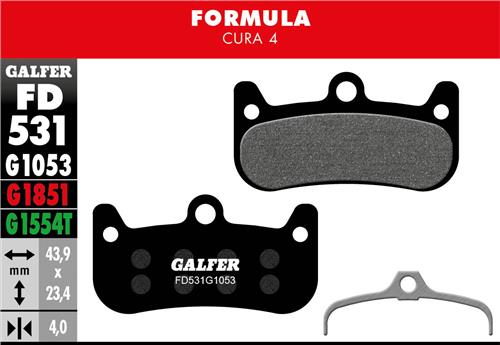 Plaquettes de frein Galfer Formula Cura 4 
