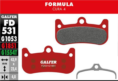Plaquettes de frein Galfer Formula Cura 4 