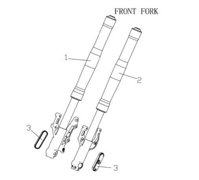 Horwin CR6 Front Fork Assembly